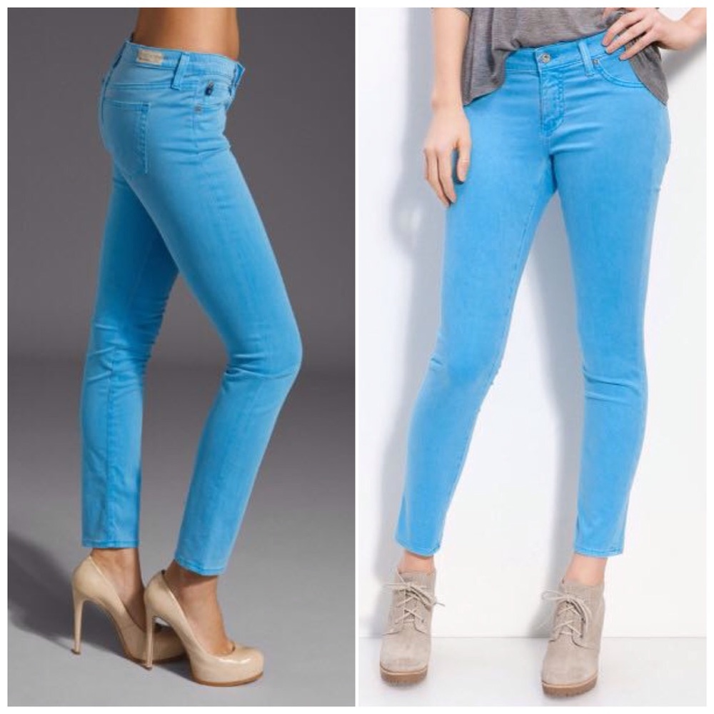AG Adriano Goldschmied the‎ Stilt Cigarette Electric Blue Jeans Y2K